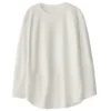 shirt splicing white t shirt for women 2024 spring new style bottoming sweatshirt artifact inner bottoming shirt for women mid length