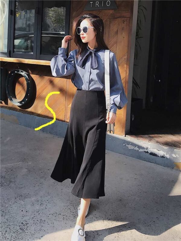 vintage style high neck blouse