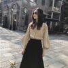 vintage style high neck blouse