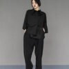 asymmetrical button up blouse