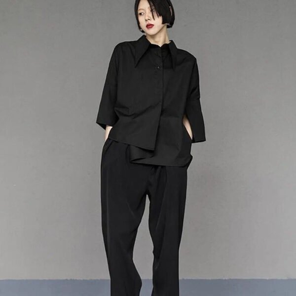 asymmetrical button up blouse asymmetrical button up blouse