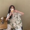 floral short sleeve blouse