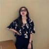 floral short sleeve blouse