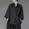 asymmetrical button up blouse