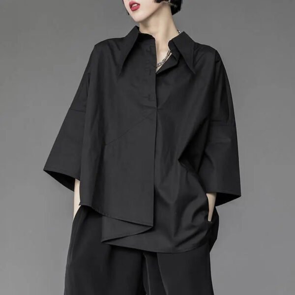 asymmetrical button up blouse asymmetrical button up blouse