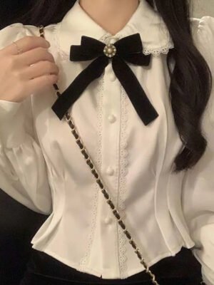 lace peter pan collar blouse