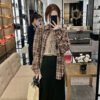 plaid shirt with turn down collar