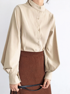 vintage style high neck blouse