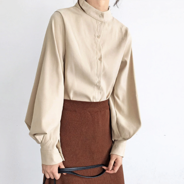 vintage style high neck blouse