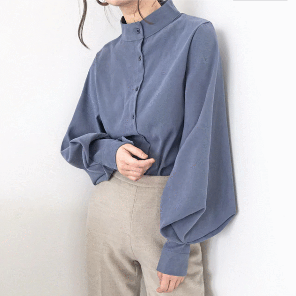 vintage style high neck blouse