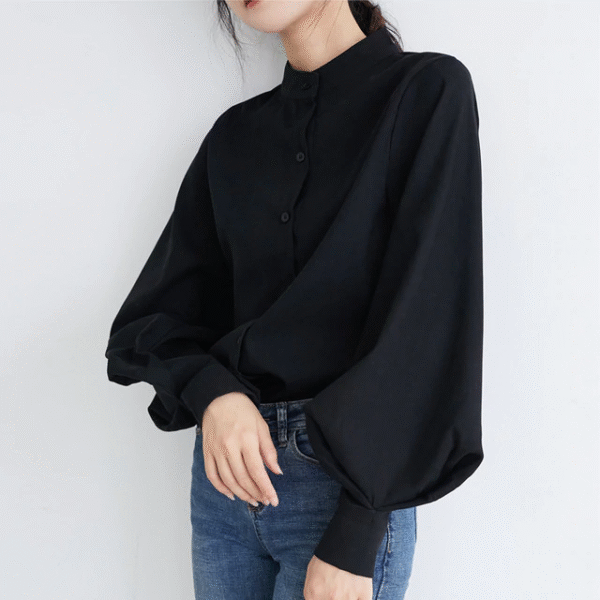 vintage style high neck blouse