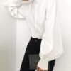 vintage style high neck blouse