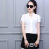 shortsleeved blouse with v neck