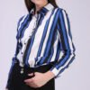 button down blouse with 3/4 sleeves