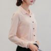 button down blouse with 3/4 sleeves