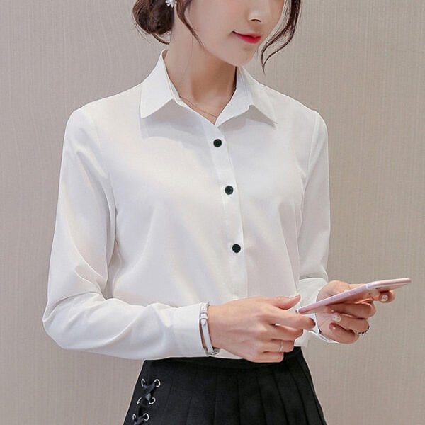 button down blouse with 3/4 sleeves