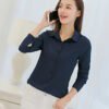 button down blouse with 3/4 sleeves