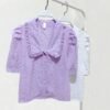 vintage style blouse with puff sleeves