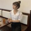 vintage style blouse with puff sleeves