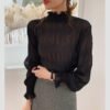 transparent high neck longsleeve shirt