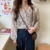 longsleeve blouse with floral print