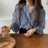 longsleeve blouse with floral print