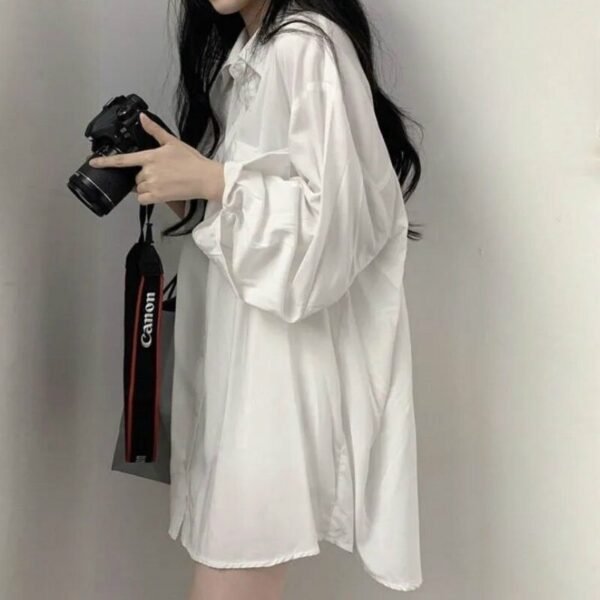 oversized button down boyfriend shirt