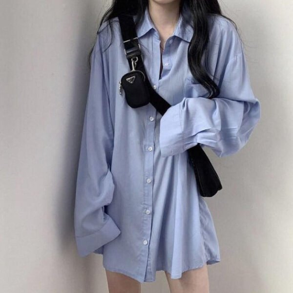 oversized button down boyfriend shirt