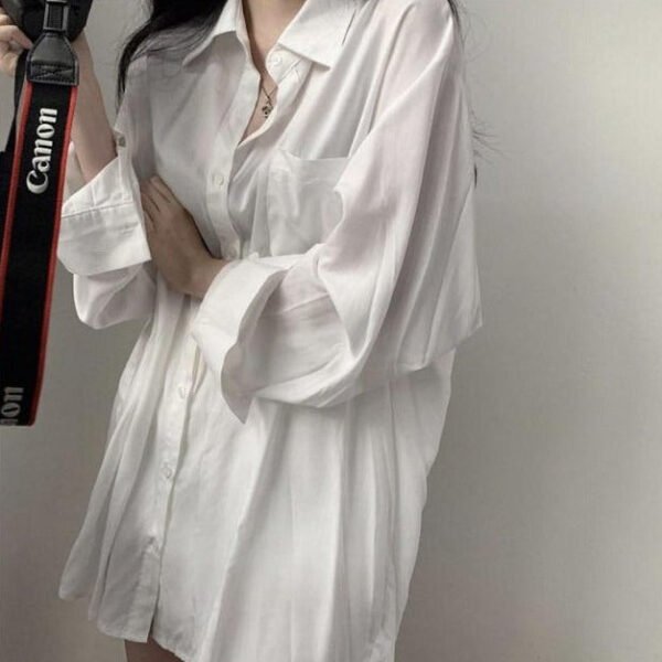 oversized button down boyfriend shirt