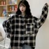 plaid button down shirt with pocket