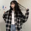 plaid button down shirt with pocket