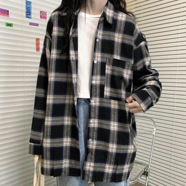 plaid button down shirt with pocket