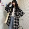 plaid button down shirt with pocket