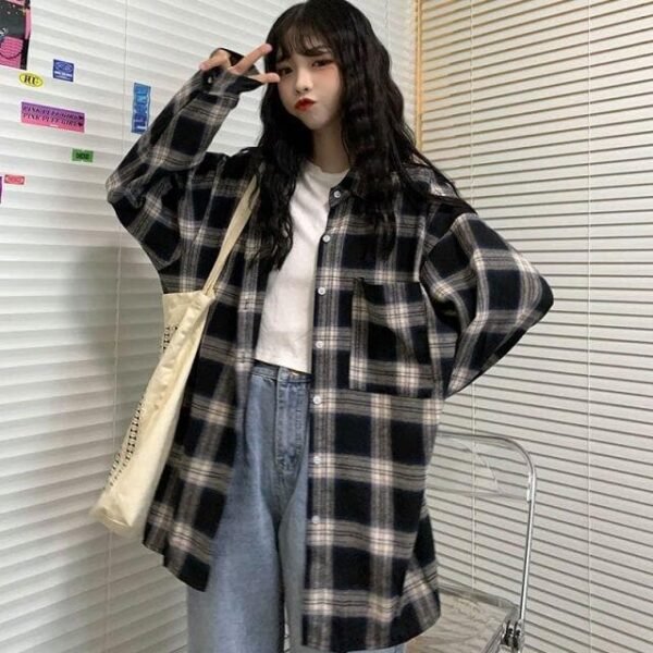 plaid button down shirt with pocket