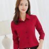 button down blouse with 3/4 sleeves