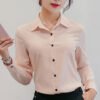 button down blouse with 3/4 sleeves