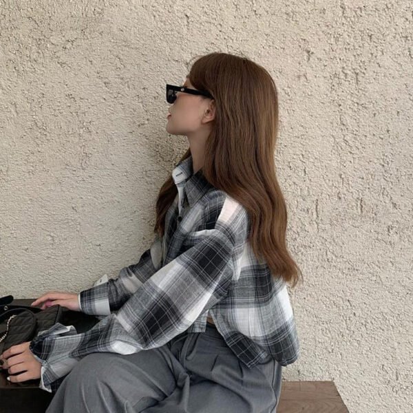 cropped button down shirt
