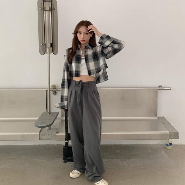 cropped button down shirt